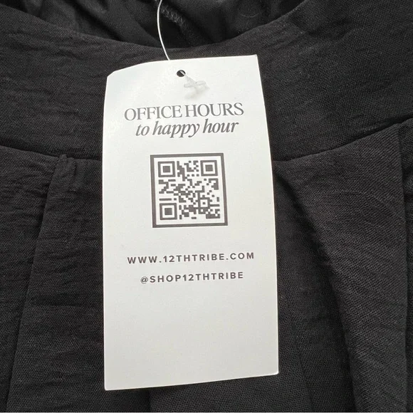 NWT 12th Tribe Black Midi Skirt Medium - Picture 11 of 13